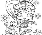 Coloriage Shimmer et Tala kawaii