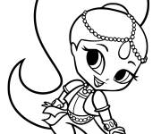 Coloriage Shimmer facile de Shimmer et Shine