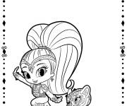 Coloriage Shine et Nahal de Shimmer et Shine ps