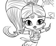 Coloriage Shine genie adorable de dessin anim&eacute;