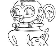 Coloriage Singe Tala dans une cruche de Shimmer et Shine