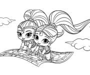 Coloriage Tapis magique de Shimmer Et Shine