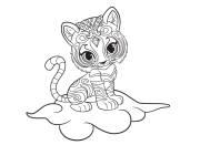 Coloriage Tigre Nahal de Shimmer et Shine &agrave; colorier