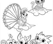 Coloriage Tous les animaux de Shimmer et Shine