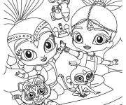 Coloriage Tous les personnages de Shimmer et Shine