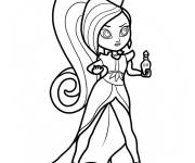 Coloriage Zeta, la sorci&egrave;re de Shimmer et Shine avec un potion