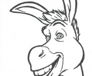 Coloriage L'&acirc;ne de Shrek dessin simple
