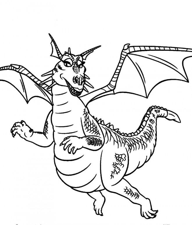 Coloriage et dessins gratuits Shrek : dragon à imprimer