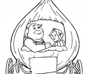 Coloriage Shrek et Fiona