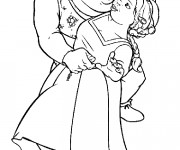 Coloriage Shrek et la princesse dansent