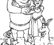 Coloriage Shrek et ses compagnons