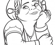 Coloriage Shrek : Fiona entrain de rêver