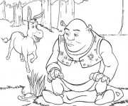 Coloriage Shrek triste