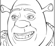 Coloriage Tête de Shrek