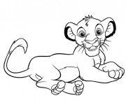 Coloriage et dessins gratuit Dessin Roi Lion facile à imprimer
