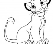 Coloriage Dessin Simba facile