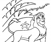 Coloriage Simba adulte