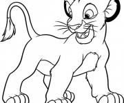 Coloriage Simba content