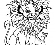 Coloriage Simba en ligne &agrave; colorier