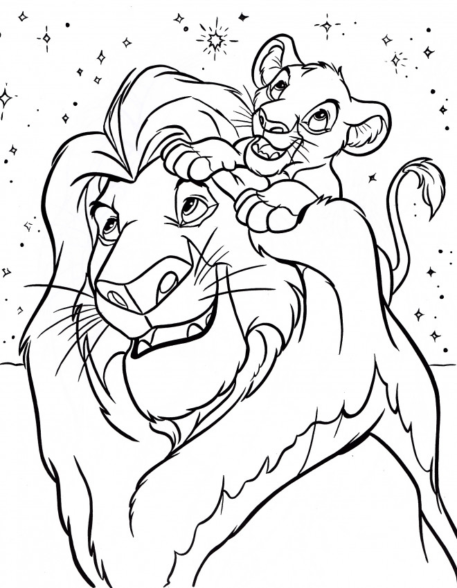 Coloriage Simba Le Roi Lion