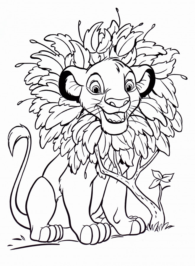 Coloriage Simba facile dessin gratuit à imprimer Coloriage Simba facile dessin gratuit à imprimer