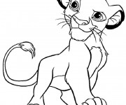 Coloriage et dessins gratuit Simba gratuit en ligne à imprimer