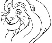 Coloriage Simba Mufasa