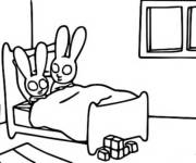 Coloriage et dessins gratuit C'est le temps de dormir Simon à imprimer