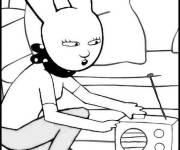 Coloriage Le m&egrave;re de Simon pendant la f&ecirc;te