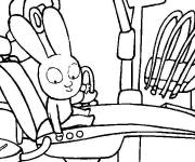 Coloriage et dessins gratuit Simon chez le dentiste à imprimer