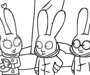Coloriage Simon s'amuse avec ses amis