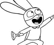 Coloriage Simon tenant une lampe