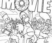Coloriage Affiche film Simpson