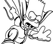 Coloriage Bart Simpson super-h&eacute;ros