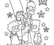Coloriage Dessin Simpson avec couleur