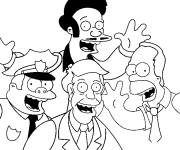 Coloriage Les B&eacute;mols de Simpson