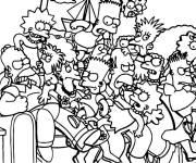 Coloriage Les personnages de Simpson