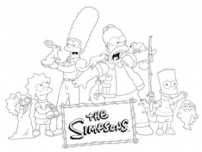 Coloriage Les Simpsons dessin gratuit à imprimer