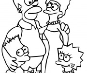 Coloriage Les Simpsons ensemble
