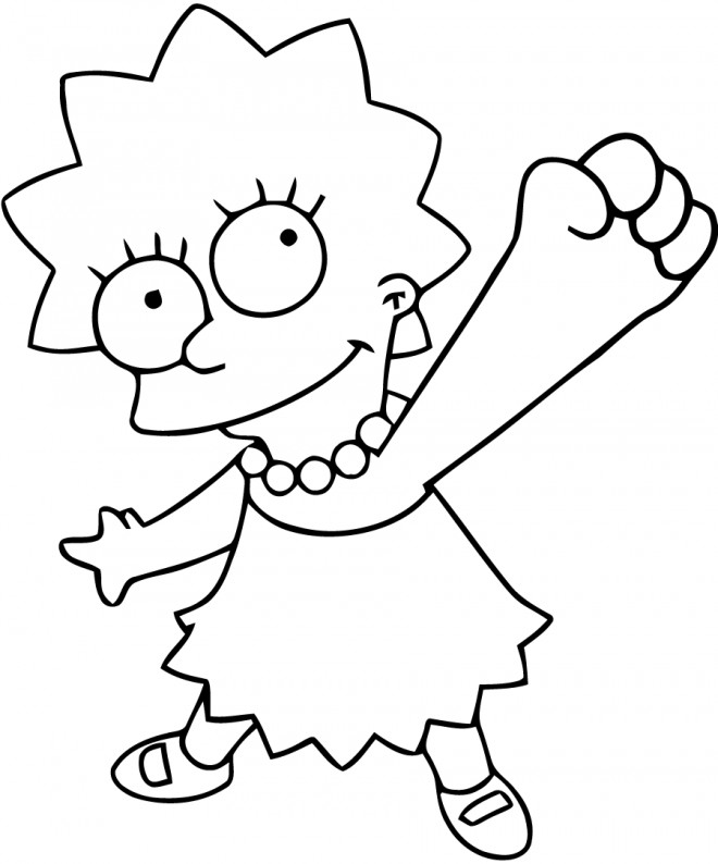 Coloriage Gratuit Marge Simpson Coloriage Lisa Simpson