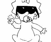 Coloriage Maggie Simpson