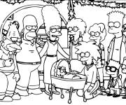Coloriage Simpson &agrave; colorier en famille