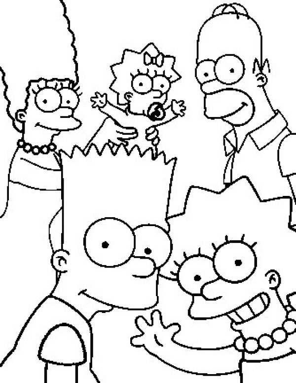 Coloriage Simpson à colorier gratuit dessin gratuit à imprimer