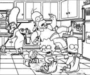 Coloriage Simpson à colorier pour les fans de dessins animés