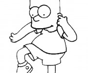 Coloriage Simpson Bart