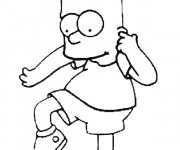Coloriage et dessins gratuit Simpson Bart à imprimer
