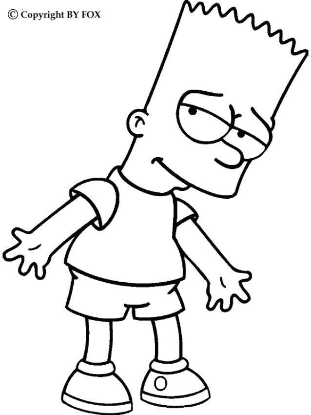 Coloriage et dessins gratuits Simpson Bart à colorier à imprimer
