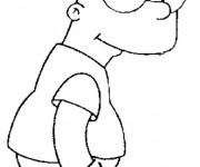 Coloriage Simpson Bart facile
