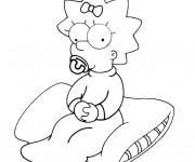 Coloriage Simpson bébé à imprimer