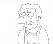 Coloriage Simpson difficile